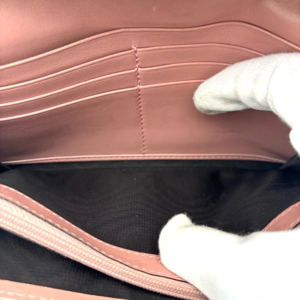 Gucci Pink Leather Wallet with Quilted Design